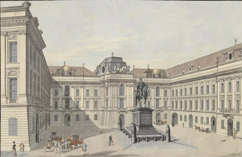 Painting of Josefsplatz in 1808
