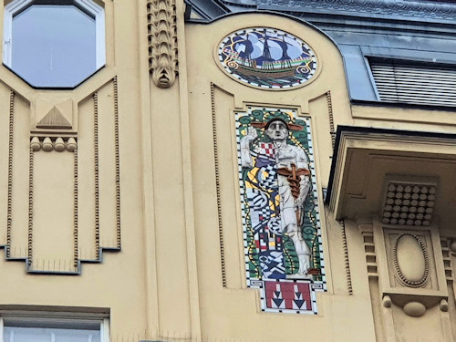 Jugendstil mosaic at Graben 16
