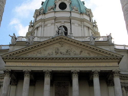Karlskirche portal reliefs