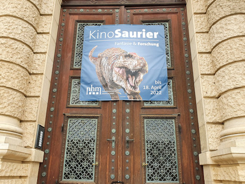 Kinosaurier poster above the museum entrance