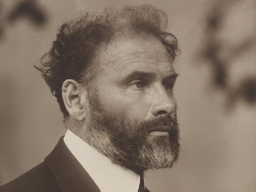 1916 photograph of Gustav Klimt