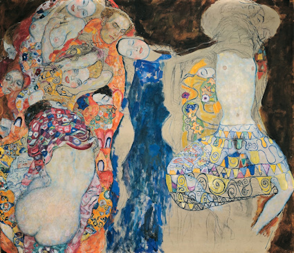 Unfinished Klimt painting