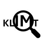 The word Klimt beneath a magnifying glass