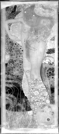 Painting exposed to infrared reflectography