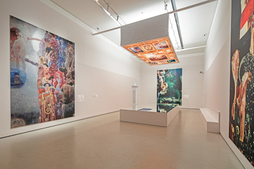 Installation of Klimt's Faculty Paintings