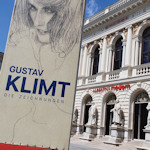 Klimt drawings exhibition poster