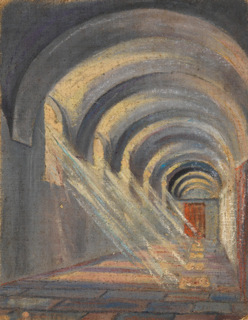 Cloister painting by Schiele