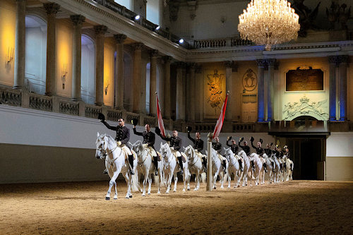 Entrance of the horses at a Lipizzaner Special; press photo © Rene van Bakel