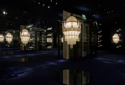 View of the entrance area of the Lobmeyr exhibition