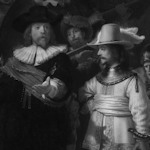 The Night Watch in black and white
