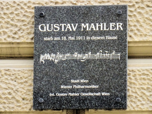 Mahler plaque on Mariannengasse