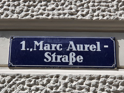 Marc Aurel Straße street sign