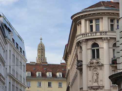 Open church tower viewed from afar