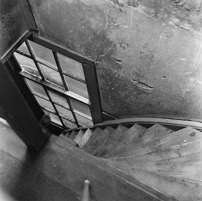 Photo by Maria Austria of the stairs in the Anne Frank House