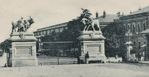 Gates to the livestock market area in St. Marx around 1898