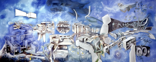 Monumental painting by Matta