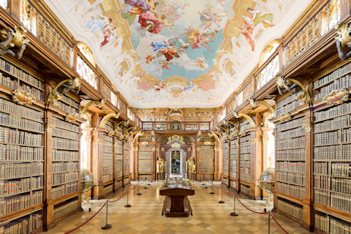 The abbey library in Melk