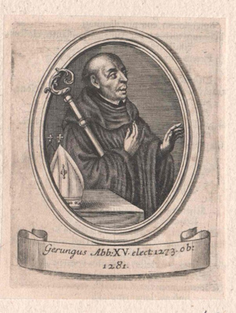 Drawing of a medieval abbot