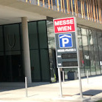 Sign for Messe Wien parking