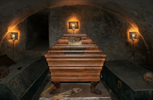 The coffin of Pietro Metastasio