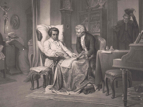 Print of Mozart's death
