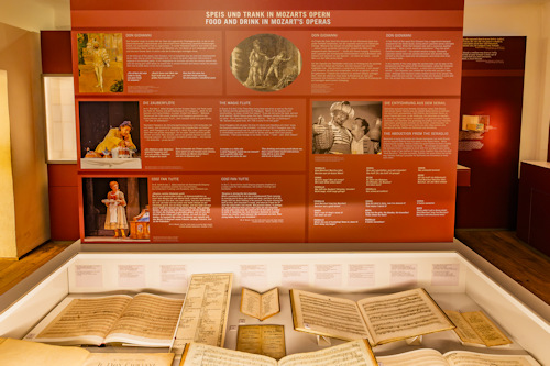 Exhibition display with sheet music