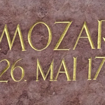 Plaque with Mozart's name on it