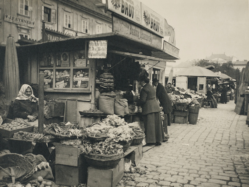 market stall around 1885