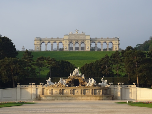 The Neptune fountain and Gloriette