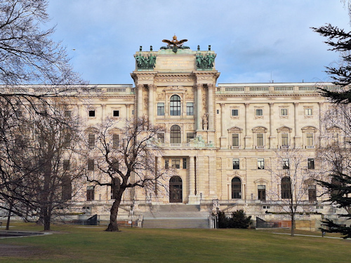 View of the Neue Burg from the Burggarten park