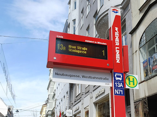 New bus stop signs