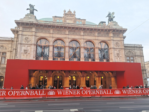 State opera house with Opernball signage