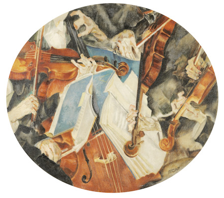 Painting of a string quartet by Max Oppenheimer
