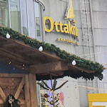 Corner of a Christmas market booth