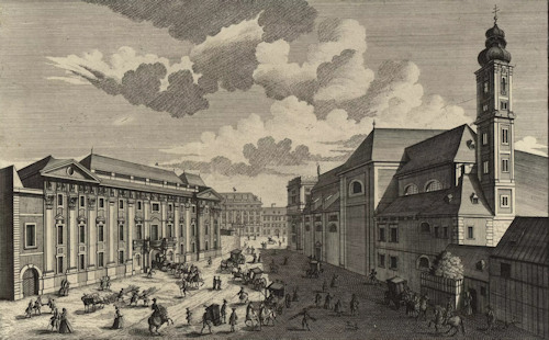 Engraving of Palais Harrach around 1725