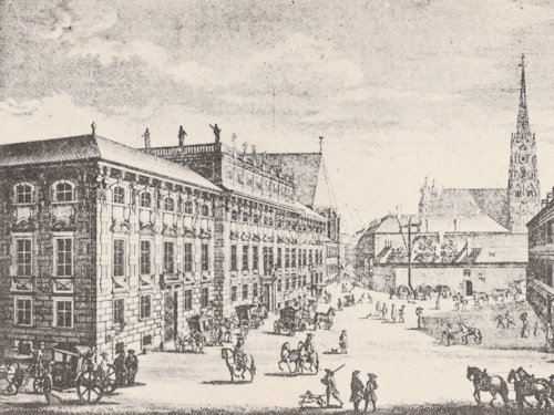Engraving of a baroque palais