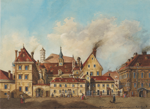 Painting of the Niederösterreich Landhaus in 1840