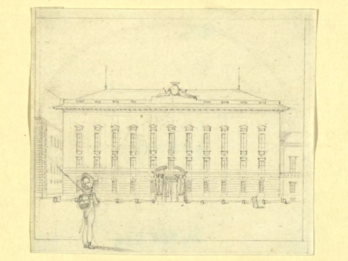 Sketch of Palais Pallavicini from around 1822