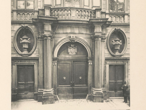 Portal entrance to Palais Schönborn in the late 1800s