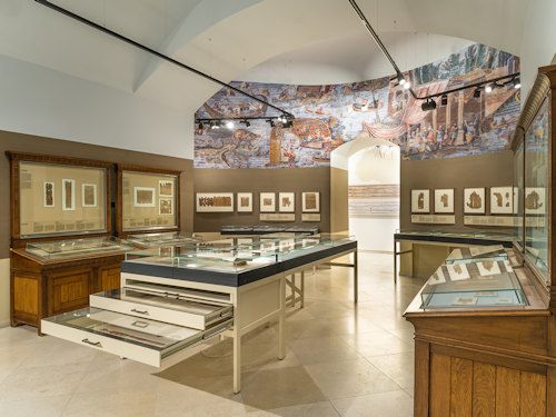 Inside view of the Papyrus museum