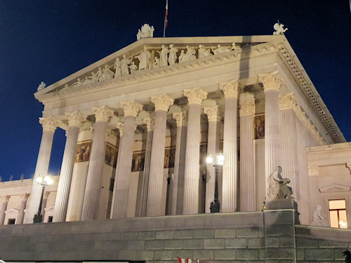 Parliament at night