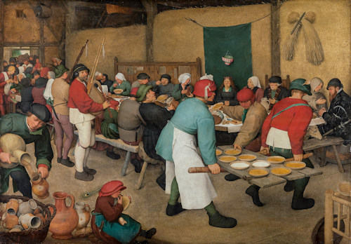 The Peasant wedding by Pieter Bruegel the Elder