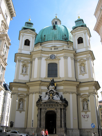 Front view of Peterskirche church