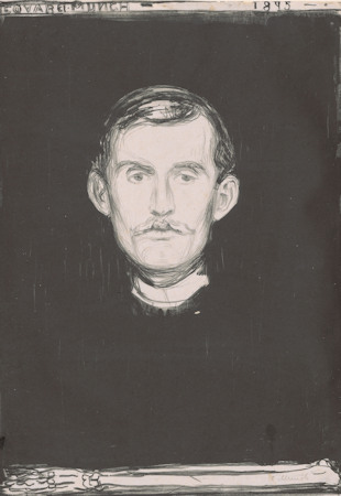 Self portrait by Munch