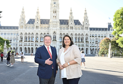 The Rathaus in 2023 with its newly-cleaned façade