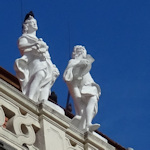 Rooftop statues at Upper Belvedere