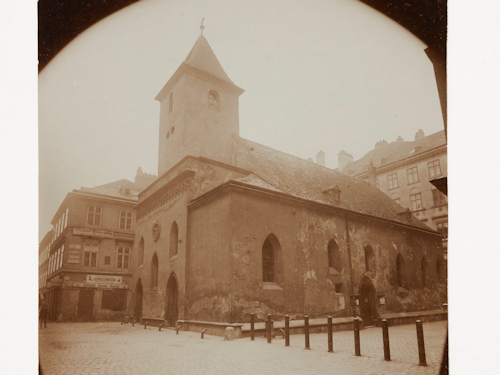 Photo of a church around 1890