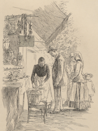 19th-century sausage stand
