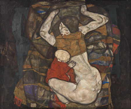 Schiele's painting of a young mother