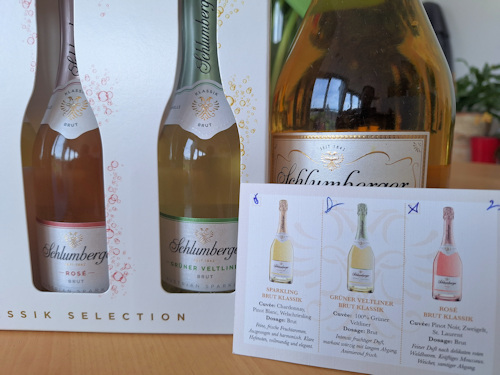 Bottles of sparkling wine